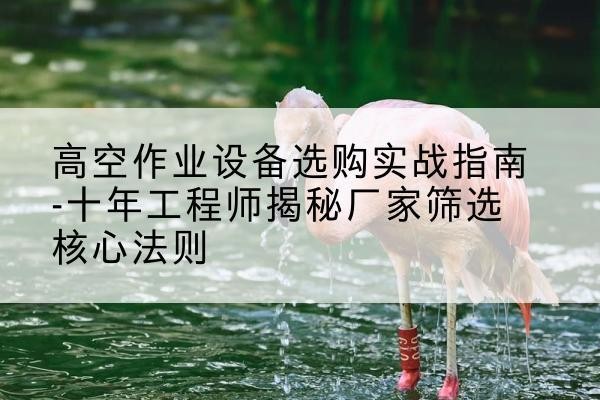 满城剪叉式升降机厂家-高空作业设备选购实战指南-十年工程师揭秘厂家筛选核心法则