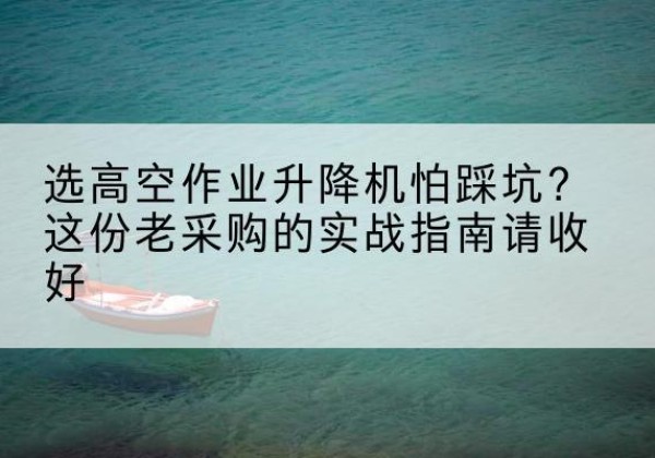 满城高空作业升降机厂家推荐-选高空作业升降机怕踩坑？这份老采购的实战指南请收好